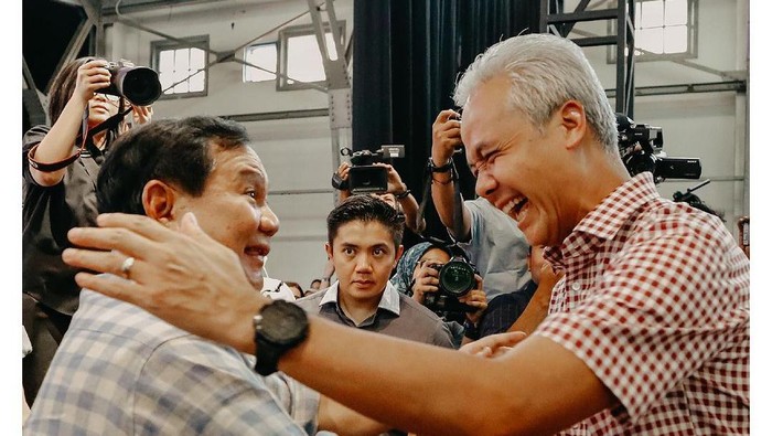 Ganjar Pranowo ucapkan selamat ulang tahun untuk Prabowo. Foto ini diposting Ganjar, Selasa (17/10/2023).