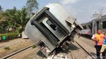 Potret KA Argo Semeru-KA Argo Wilis yang Tabrakan di Sentolo Kulon Progo