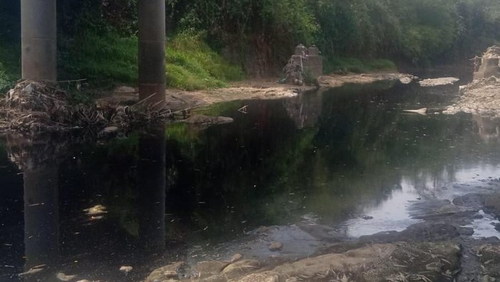Kondisi terkini Sungai Cileungsi, Selasa (17/10/2023).