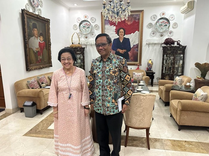 Megawati bertemu dengan Mahfud di kediamannya di Jl Teuku Umar (dok istimewa)