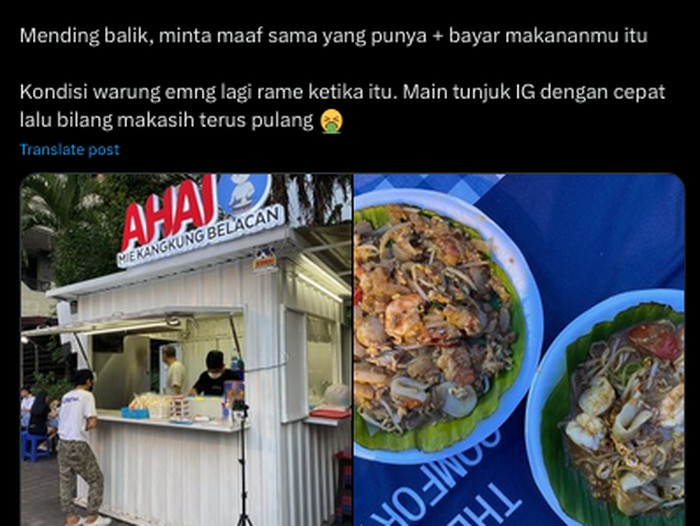 Netizen Twitter ini mengungkap modus pelanggan jadi Food Vlogger agar makan gratis