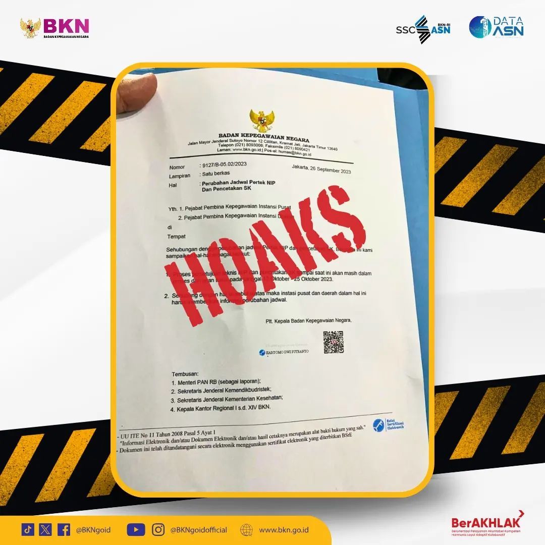Oknum Seleksi ASN. (Instagram @bkngoidofficial)