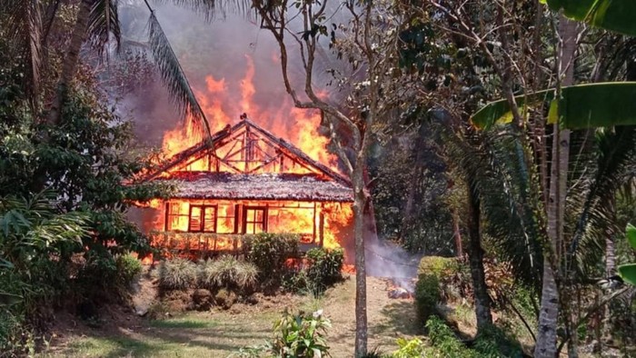 Rumah Adat di Kampung Kuta Ciamis Kebakaran, Selasa (17/10/2023).