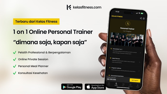 Praktis! Kelas Fitness Hadirkan 1 on 1 Online Personal Trainer Premium