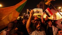 Demo serupa juga terjadi di Baghdad, Irak. REUTERS/Ahmed Saad. 