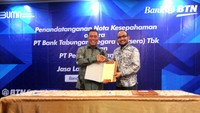 Penandatanganan ini dilakukan oleh Direktur Consumer Bank BTN Hirwandi Gafar bersama Direktur Utama PT Pembangunan Aceh (PEMA) Ali Mulyagusdin, pada Jumat (13/10) lalu. 