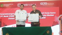 Dalam kerja sama ini, CIMB Niaga menyediakan aplikasi OCTO Merchant untuk memfasilitasi transaksi pembayaran melalui QRIS bagi UMKM binaan Pemko Medan. Adapun bagi merchant UMKM yang tertarik untuk menggunakan OCTO Merchant dapat mengunduh aplikasi tersebut di Play Store dan langsung mendaftar secara secara self-service dari aplikasi tanpa harus datang ke kantor cabang. 