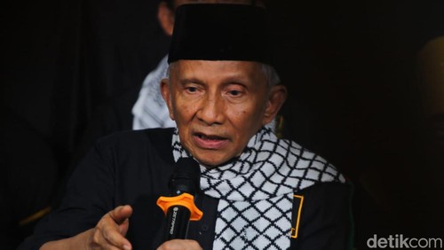 Deklarasi Partai Ummat dukung pasangan Anies Baswedan-Muhaimin Iskandar di kediaman Amien Rais, Condongcatur, Depok, Sleman, Rabu (18/10/2023)