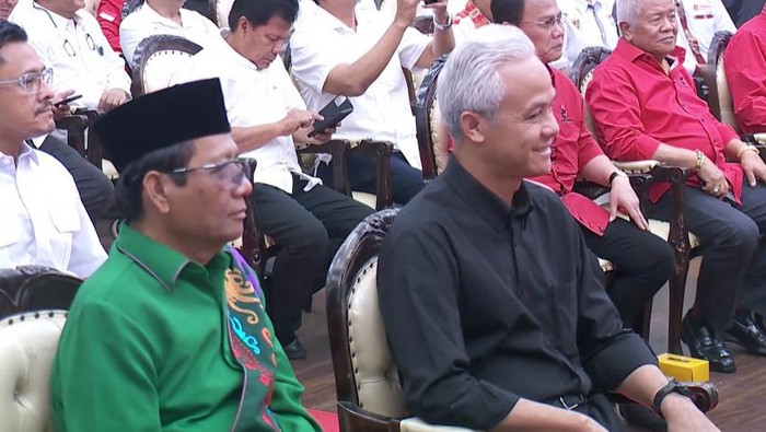 Ganjar dan Mahfud Md. (Dok screenshot live)