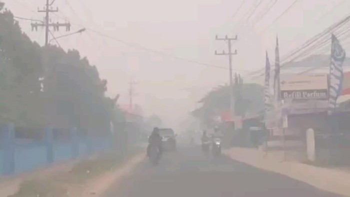 Indeks kualitas udara (AQI) Palembang capai 365 poin pada Rabu (18/10) pagi.