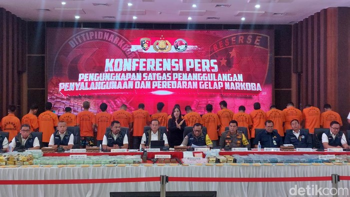 Jumpa pers Satgas Penanggulangan Penyalahgunaan Narkoba Polri