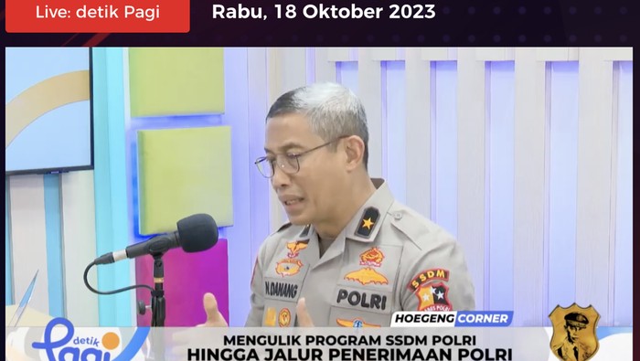 Karo Dalpers SSDM Polri Brigjen Nurworo Danang.