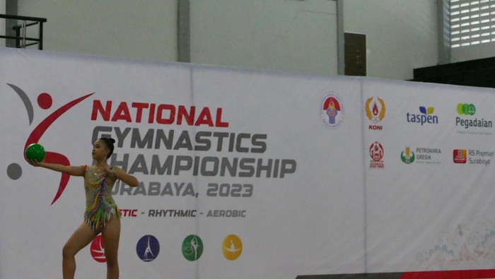 Kejuaraan Nasional Gymnastics 2023 digelar di Surabaya, 18-19 Oktober.