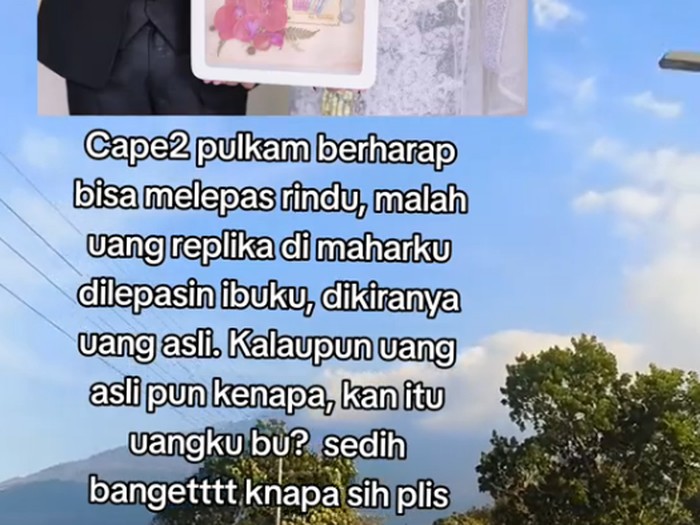 Kisah wanita yang curhat uang mahar yang sudah dibingkai dibongkar oleh ibu kandungnya, viral di TikTok.