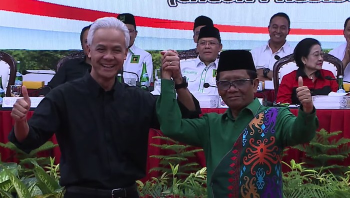 Mahfud Md dideklarasikan menjadi cawapres untuk Ganjar Pranowo