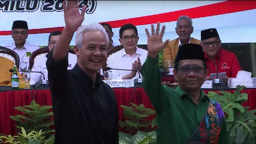 Mahfud Md dideklarasikan menjadi cawapres untuk Ganjar Pranowo