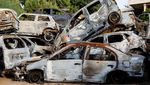 Penampakan Kuburan Mobil Korban Perang di Sderot Israel