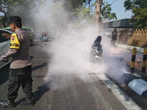Viral Motor Tetiba Terbakar di Jalan Sudirman Kudus, Ternyata Ini Sebabnya