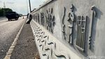 Pembatas Flyover Mochtar Kusumaatmadja Dipasangi Ornamen Khas Sunda