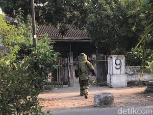 Gegana Datangi Rumah di Jalan Patangpuluhan Jogja, Garis Polisi Dipasang