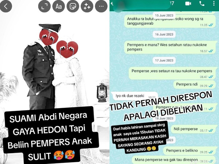 Unggahan istri viral di TikTok, suami tak mau membelikan pampers untuk anak. Mertua dan ipar pun tidak menerimanya dengan baik.