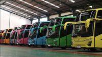 40 Unit Bus PO Subur Jaya Meluncur Dari Garasi Adiputro, Pakai Bodi ...