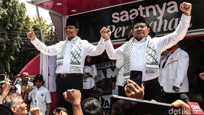 Anies-Cak Imin Orasi Politik Usai Daftar Pilpres di KPU