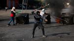 Bermodal Batu, Pejuang Palestina Bentrok dengan Militer Israel di Ramallah