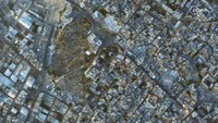 Ini foto setelah rumah sakit dibom Israel. Foto satelit ini diambil pada 18 Oktober 2023. 