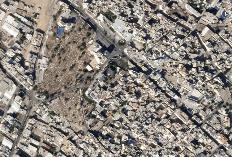 Foto Satelit RS Al-Ahli Sebelum dan Sesudah Dibom Israel