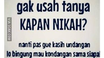 Mau kondangan sama siapa emangnya? Foto: 1cak