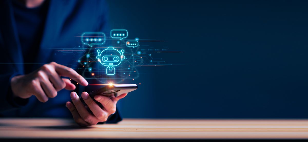 Ilustrasi digital yang menampilkan simbol kecerdasan buatan (AI) terintegrasi dengan lambang negara Indonesia, dikelilingi ikon-ikon yang mewakili sektor pendidikan, kesehatan, dan teknologi, dengan nuansa modern dan biru keperakan.