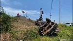 Penampakan Pikap Ringsek Terhantam KA Penataran di Pasuruan