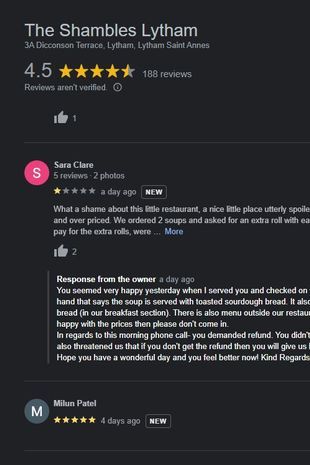 Kafe Ini Sindir Pengunjung yang Hanya Beri Ulasan Satu Bintang