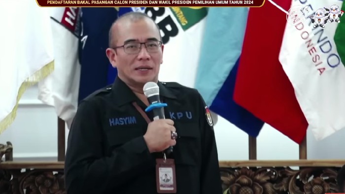 Ketua KPU Hasyim Asyari (Tangkapan layar YouTube KPU)