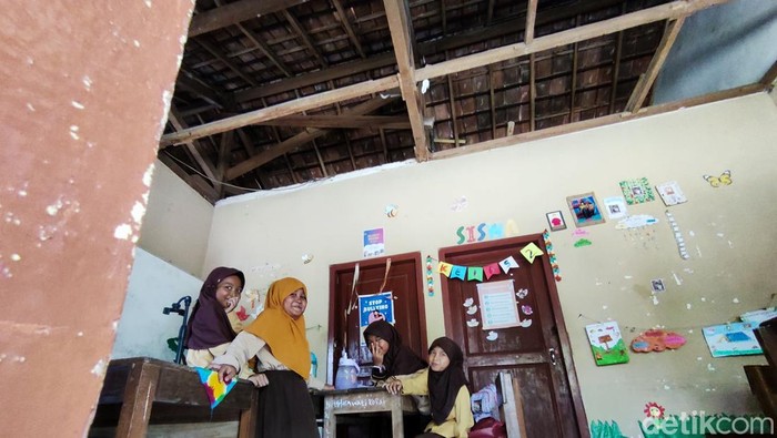 Kondisi ruangan di SDN 1 Candibaru 1 Gunungkidul, DIY, Kamis (19/10/2023).
