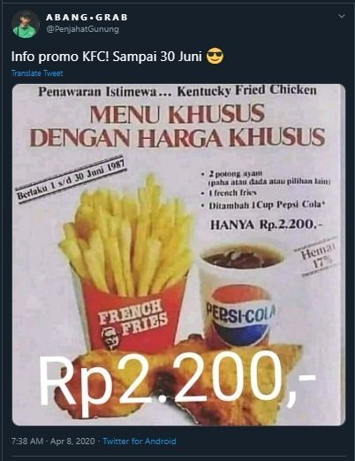 Murah Banget! Ini Daftar Harga Menu Makanan dan Minuman di Era 80an