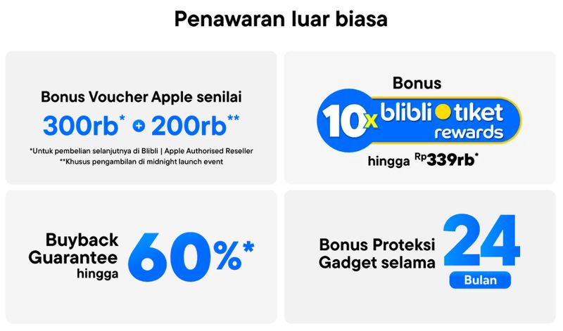 Pre-order iPhone 15 dan iPhone 15 Pro di Blibli
