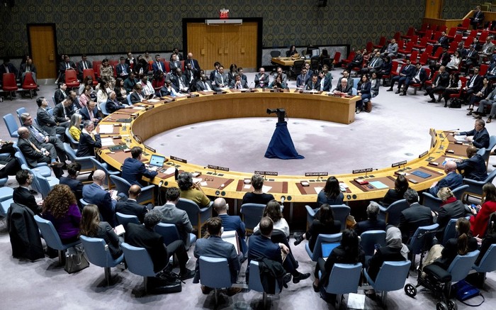 Rapat Dewan Keamanan PBB membahas konflik di Jalur Gaza (AP Photo/Craig Ruttle)