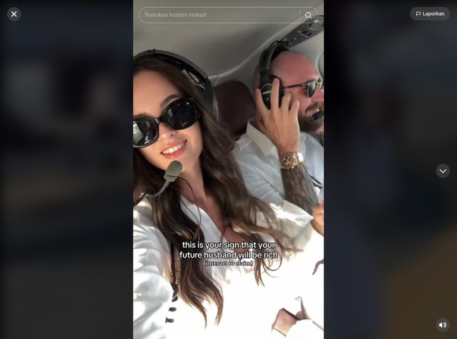 Dalam berbagai postingan, Sofia memperlihatkan bagaimana sang suami membawanya ke tempat-tempat dan barang-barang mewah. Wanita tersebut juga tampak sering bepergian dengan pesawat pribadi. Foto: TikTok/Instagram Sofia Kralow