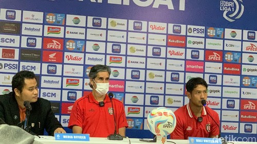 Presscon Bali United seusai laga Bali United vs Persebaya Surabaya, Jumat (20/10/2023) di Stadion Kapten I Wayan Dipta Gianyar.