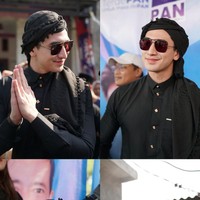 Verrell Bramasta bakal maju sebagai calon anggota legislatif dari Partai Amanat Nasional (PAN). Namun saat berkunjung ke Karawang untuk mencari dukungan baru-baru ini, ia justru memilih gamis ketimbang seragam partai. (Foto: Instagram/@bramastavrl)