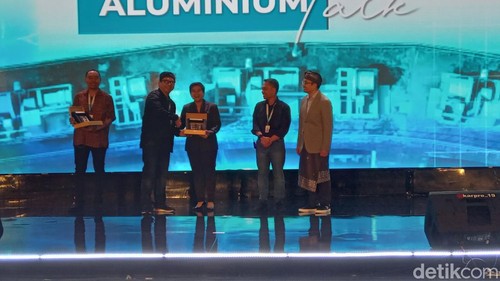 Direktur Pengembangan Usaha PT Inalum Melati Sarnita di hotel Hilton Bali Resort, Jumat (20/10/2023). (Aryo Mahendro/detikBali).