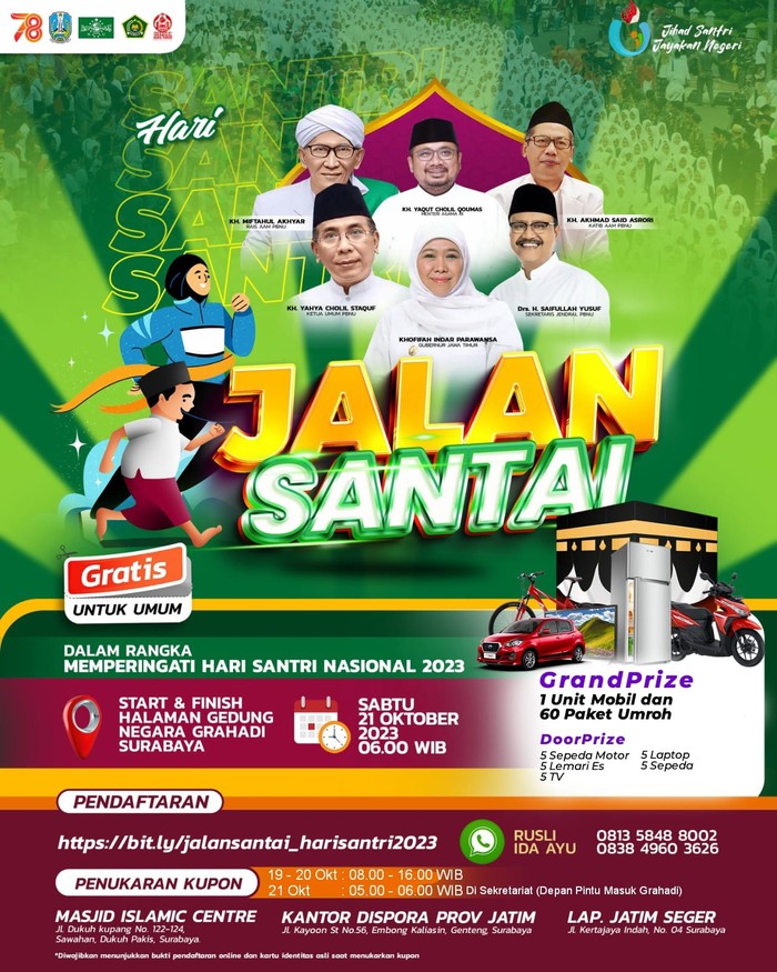 Jalan Santai Hari Santri Nasional di Surabaya