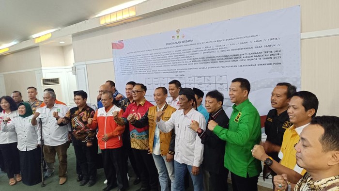 Partai politik di Kabupaten Bogor deklarasi pemilu damai.