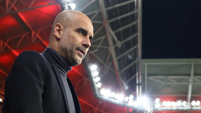Soccer Football - Champions League - Group G - RB Leipzig v Manchester City - Red Bull Arena, Leipzig, Germany - October 4, 2023  Manchester City manager Pep Guardiola before the match REUTERS/Lisi Niesner