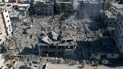 Permukiman di Gaza Tengah Hancur Lebur Dibombardir Israel