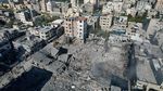 Permukiman di Gaza Tengah Hancur Lebur Dibombardir Israel