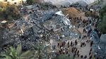 Permukiman di Gaza Tengah Hancur Lebur Dibombardir Israel