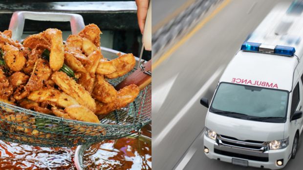 Sopir ambulance beli pisang goreng